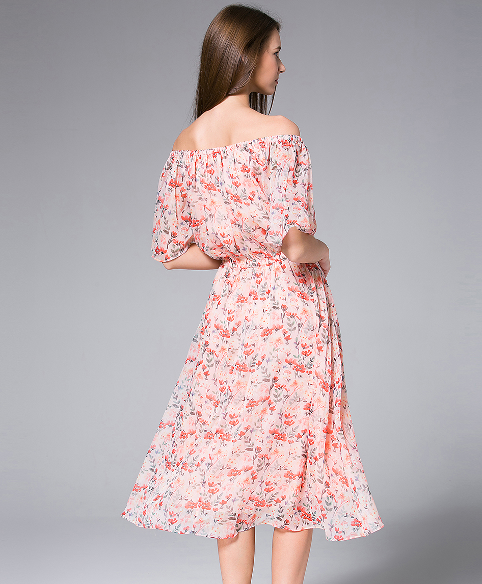 Dress - Florals Printed Chiffon Maxi Dress